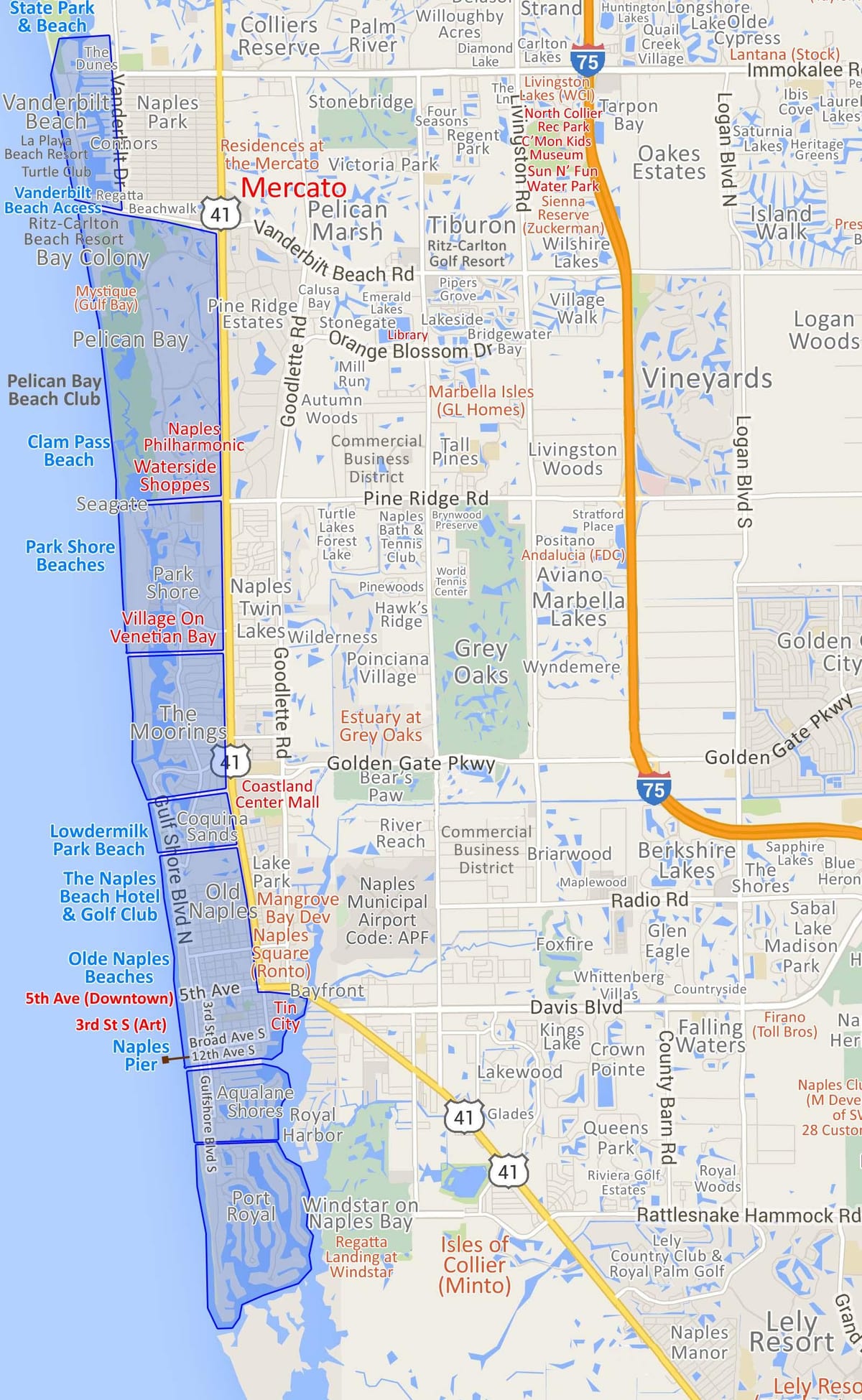 வரைபடம் naples park